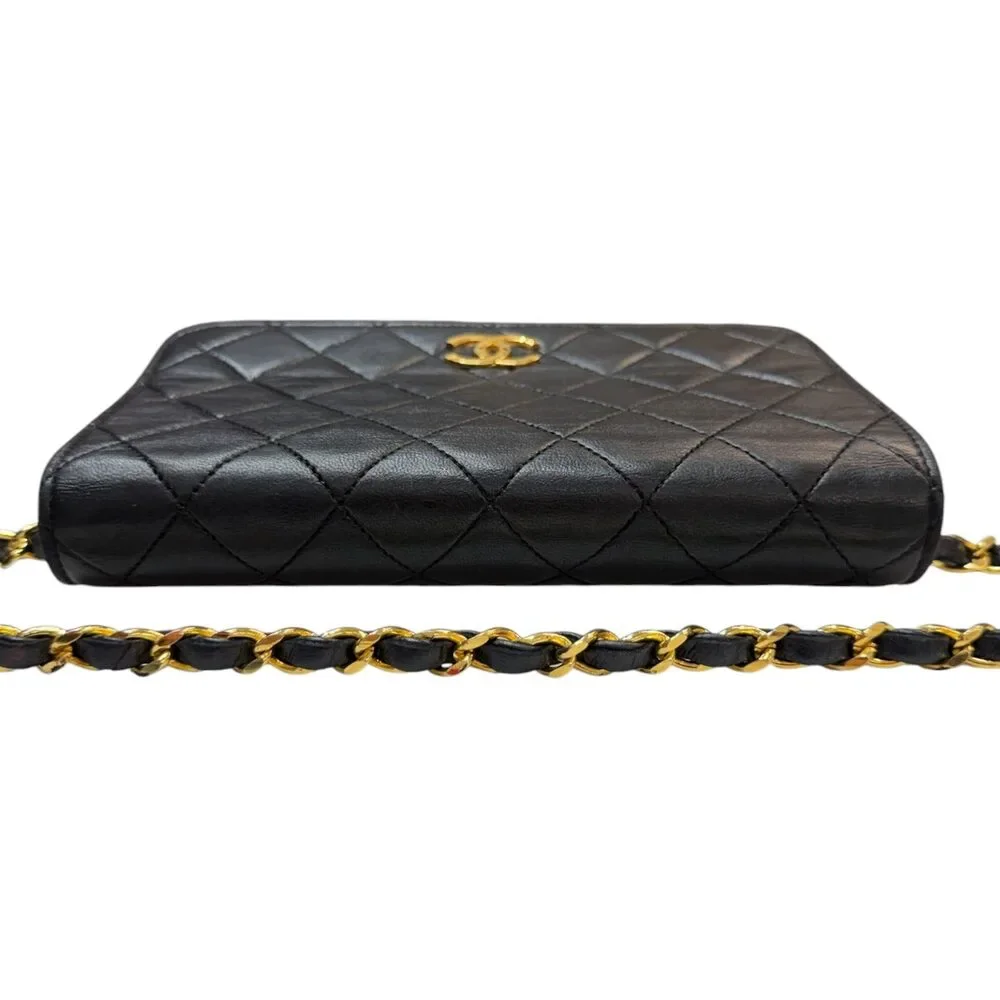 CHANEL Black Lambskin Full Flap Chain Bag - Picture 6 of 8